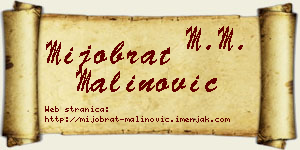 Mijobrat Malinović vizit kartica